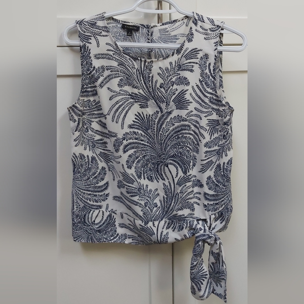 Talbots tropical sleeveless top.